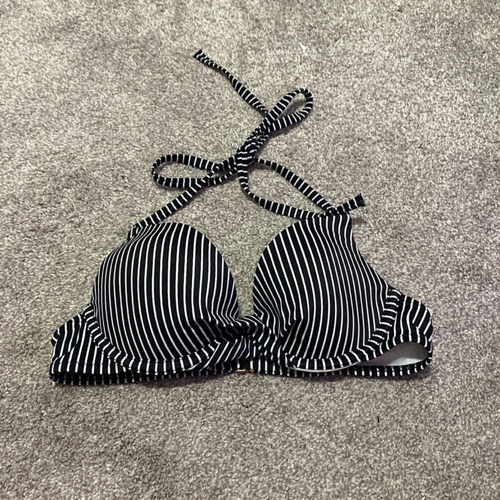 Striped bikini top